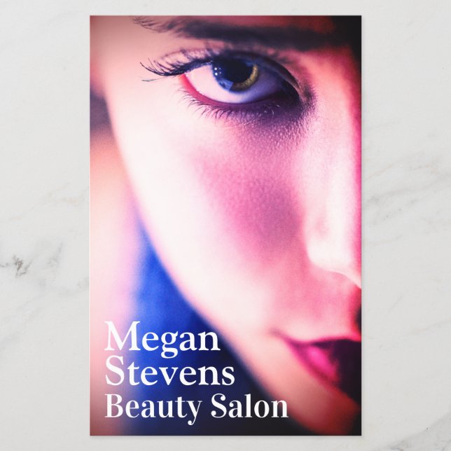 Woman beauty face cover  flyer (Front)