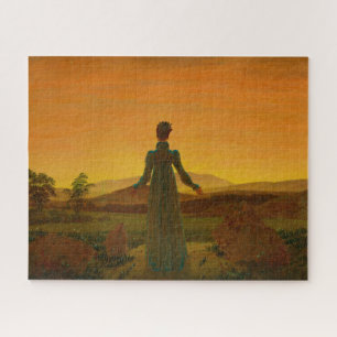 Woman Before the Rising Sun, Morning Light Jigsaw Puzzle