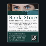 Woman Behind Book, Book Store Advertising Flyer<br><div class="desc">Woman Behind Book,  Book Store Advertising Flyers By The Business Card Store.</div>