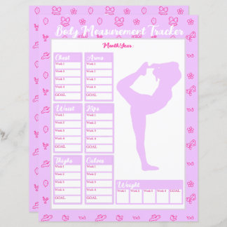 Woman Body Measurements Tracker Weight Loss Chart