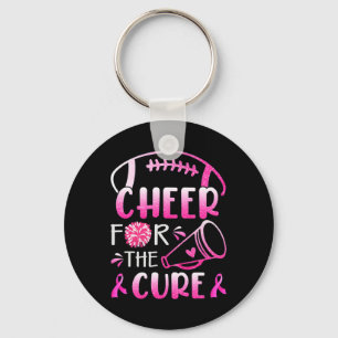 Woman Breast Cancer Awareness Cheer For The Cure 1 Key Ring