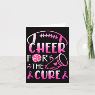 Woman Breast Cancer Awareness Cheer For The Cure Card