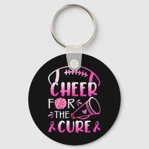 Woman Breast Cancer Awareness Cheer For The Cure T Key Ring