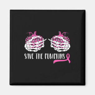 Woman Breast Cancer Awareness Save The Pumpkins Ha Magnet
