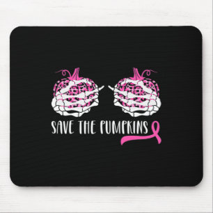Woman Breast Cancer Awareness Save The Pumpkins Ha Mouse Pad