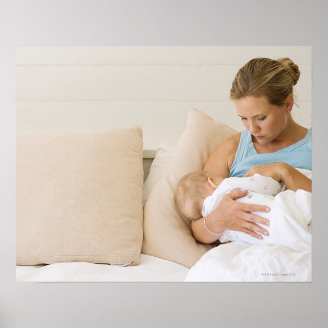Woman breastfeeding baby poster (Front)