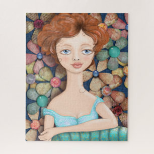 Woman By A Chair   Paper Flowers Jigsaw Puzzle