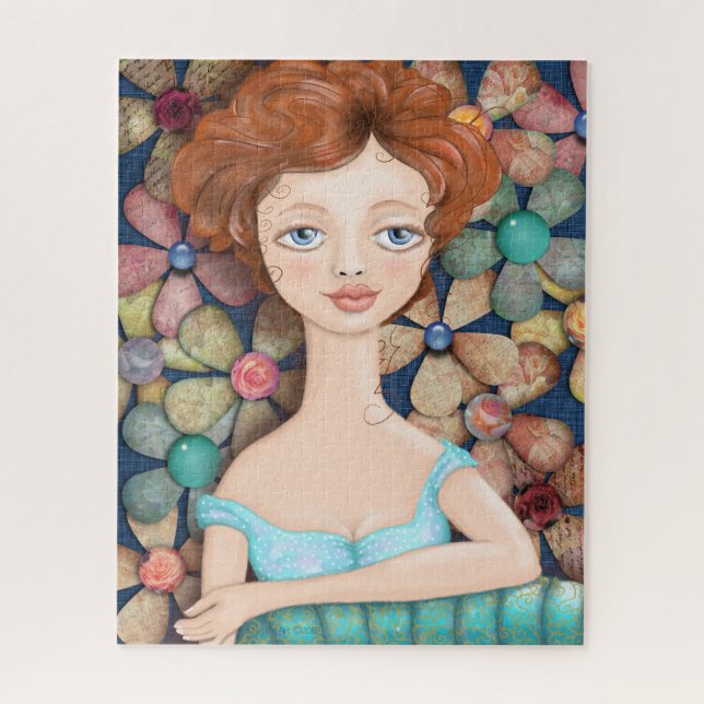 Woman By A Chair | Paper Flowers Jigsaw Puzzle (Vertical)