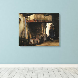 Woman by a Hearth by Vincent van Gogh Canvas Print