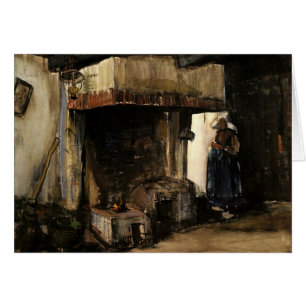 Woman by a Hearth by Vincent van Gogh Card