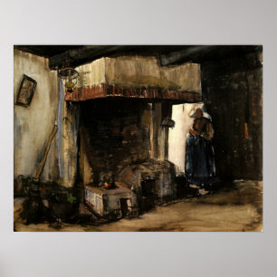 Woman by a Hearth by Vincent van Gogh Poster
