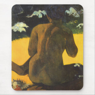 Woman by the Sea by Paul Gauguin, Vintage Fine Art Mouse Pad