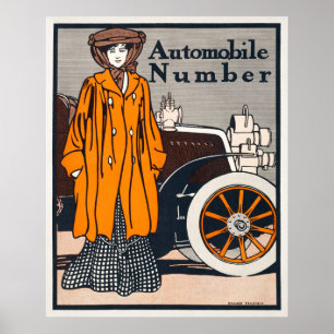 Woman & Car Poster