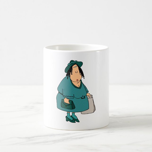 Woman Carrying Bags Coffee Mug (Creator Uploaded)