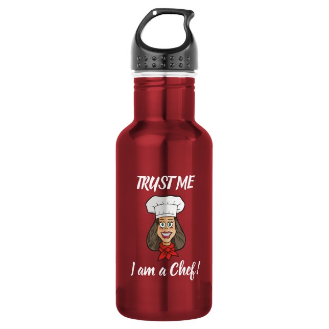 Woman Chef 532 Ml Water Bottle (Front)