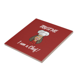Woman Chef Ceramic Tile