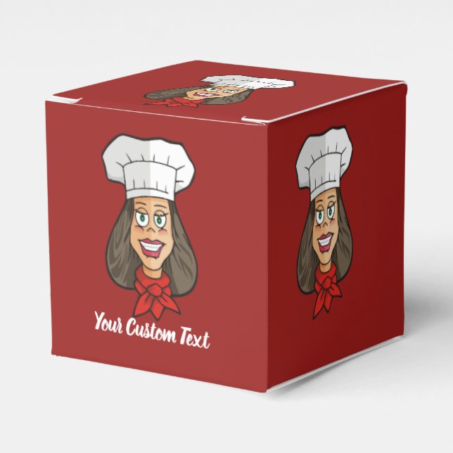 Woman Chef Favour Box (Front Side)