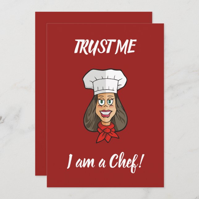 Woman Chef Invitation (Front/Back)