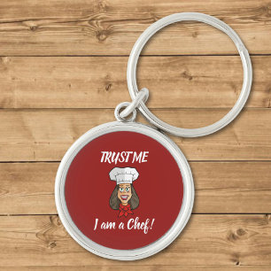 Woman Chef Key Ring