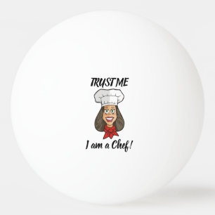 Woman Chef Ping Pong Ball