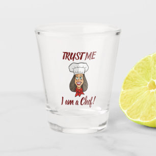 Woman Chef Shot Glass