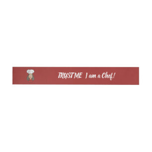 Woman Chef Wraparound Address Label