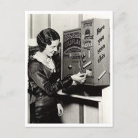 Woman Cigarette Vending Machine Retro Inspired
