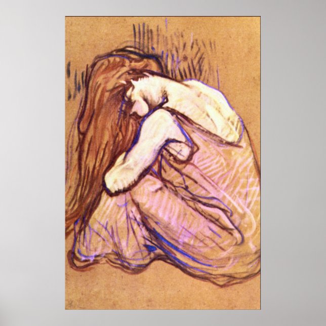 Woman Combing Hair by Toulouse-Lautrec Poster (Front)