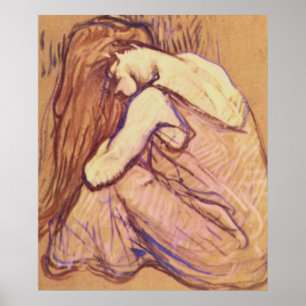Woman Combing her Hair by Henri de Toulouse-Lautre Poster