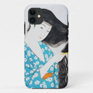 Woman Combing Her Hair, Goyō Hashiguchi iPhone 11 Case