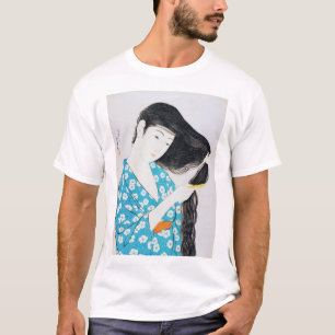 Woman Combing Her Hair, Goyō Hashiguchi T-Shirt
