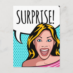 Woman Comic Pop Postcard