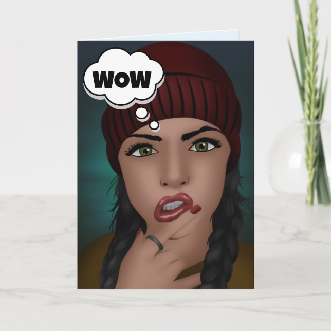 WOMAN COMPLIMENTARY YOU LOOK MARVELOUS BIRTHDAY CARD (Front)