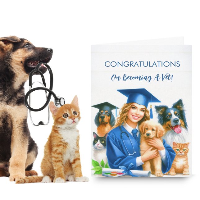 Woman Congratulations Veterinarian with Dogs  Card (Creator Uploaded)