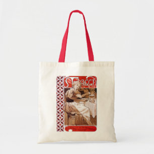 Woman Cooking, Alphonse Mucha Tote Bag
