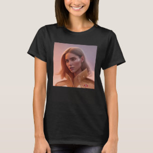 Woman Cool Essence Pink Sunset Pilot Space Travel  T-Shirt