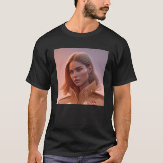 Woman Cool Essence Pink Sunset Pilot Space Travel  T-Shirt