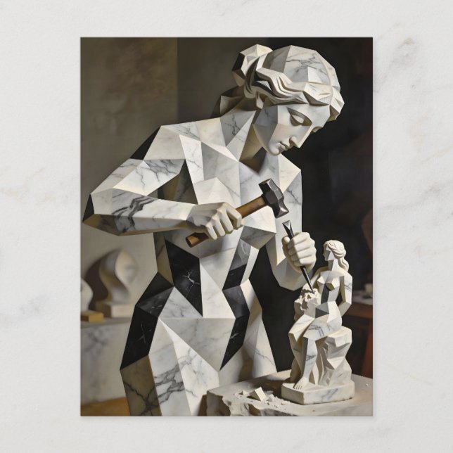 Woman, Create Thyself – Self Constructed Portrait Enclosure Card (Front)