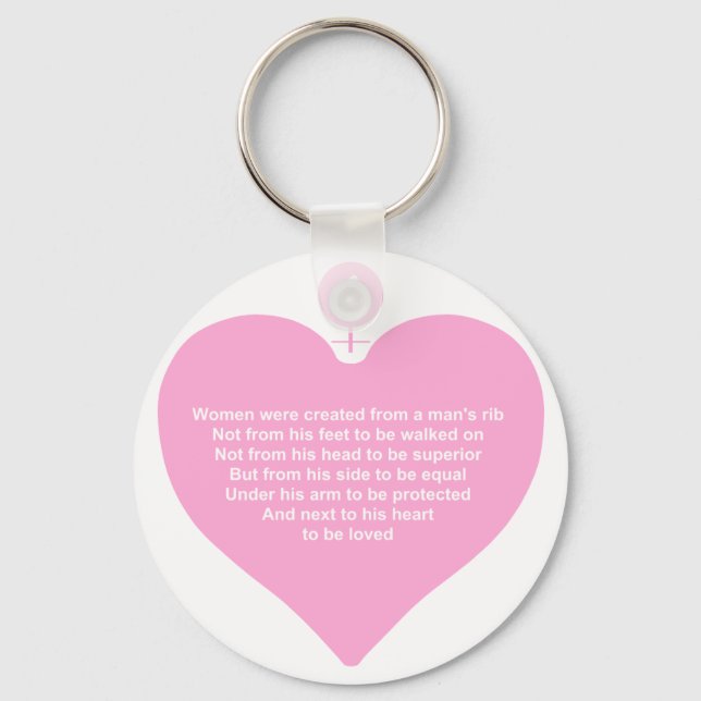 Woman Created Key Ring (Front)