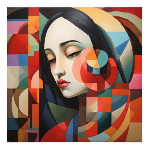 Woman Cubism Abstract Art Photo Print