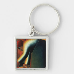 Woman Cutting, c.1900 Key Ring