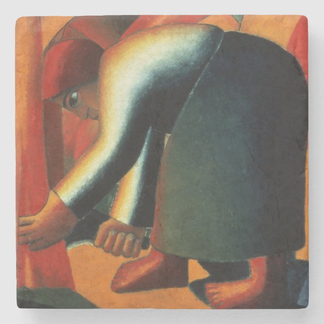 Woman Cutting, c.1900 Stone Coaster (Front)