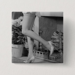 Woman Dancing 15 Cm Square Badge