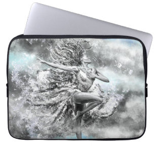 Woman Dancing in the Clouds - Feeling - Painting Laptop Sleeve