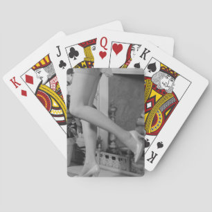 Woman Dancing Playing Cards