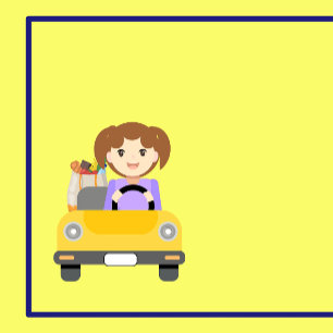 Woman Delivery Driver Thank you review Business Card