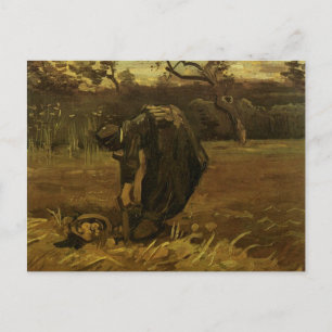 Woman Digging Up Potatoes Van Gogh Fine Art Postcard