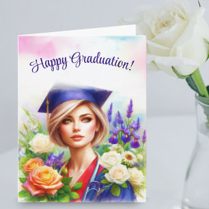 Woman Doctor Graduation Medical School Card