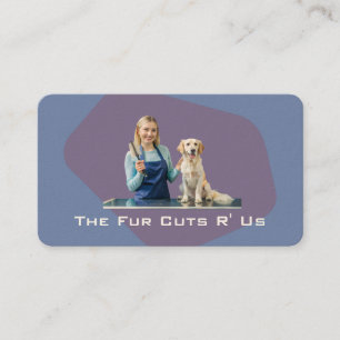 Woman Dog Groomer Pet Care Business Card