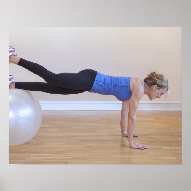 Woman doing exercise pose poster (Front)